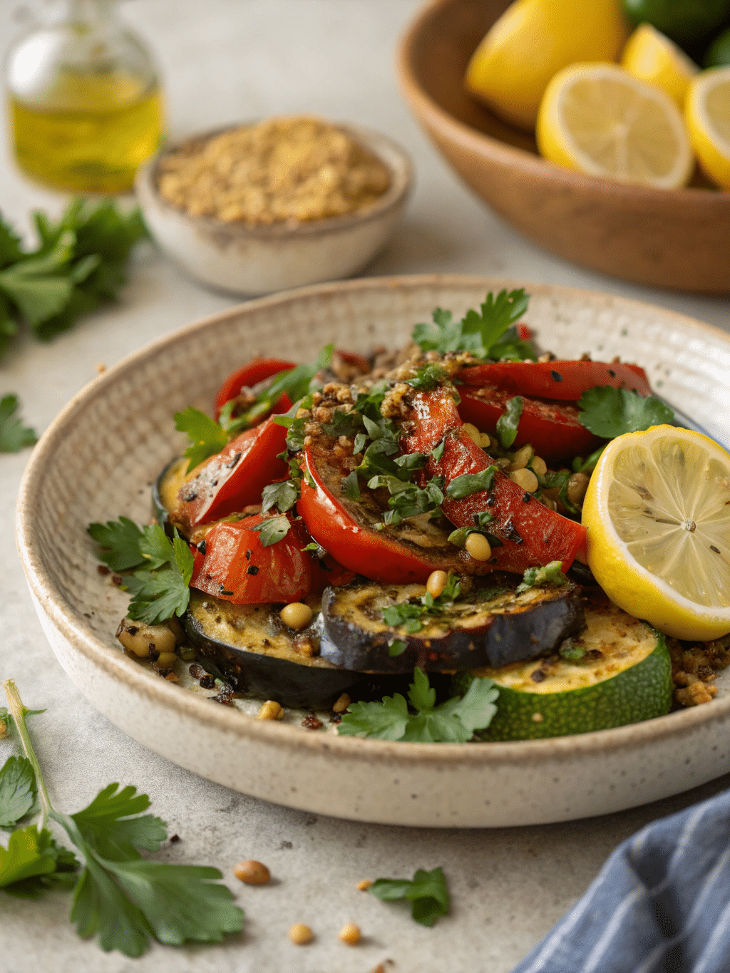 cooked dish with coriander spice