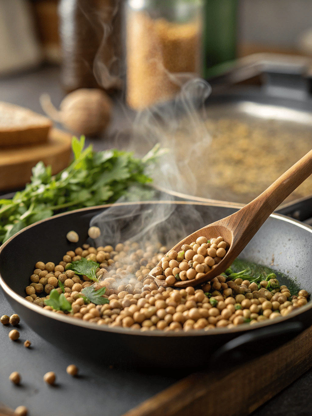 toasting coriander seeds