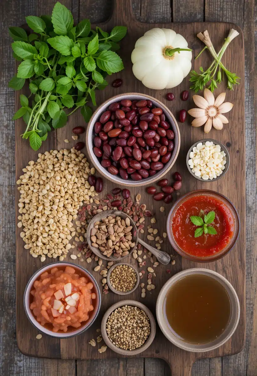  Ingredients for Turkish ground soup vegetarian
