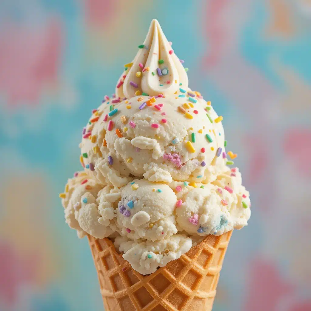 cake batter ice cream cone