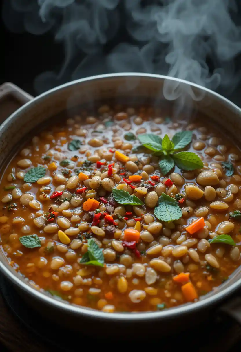  Simmering vegetarian Turkish soup