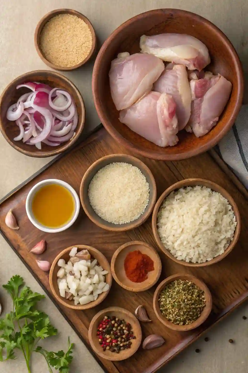 Ingredients for Turkish Chicken and Rice