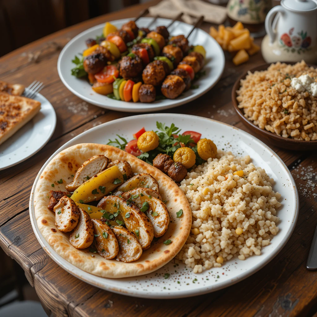 Three Turkish Chicken Dishes on One Table