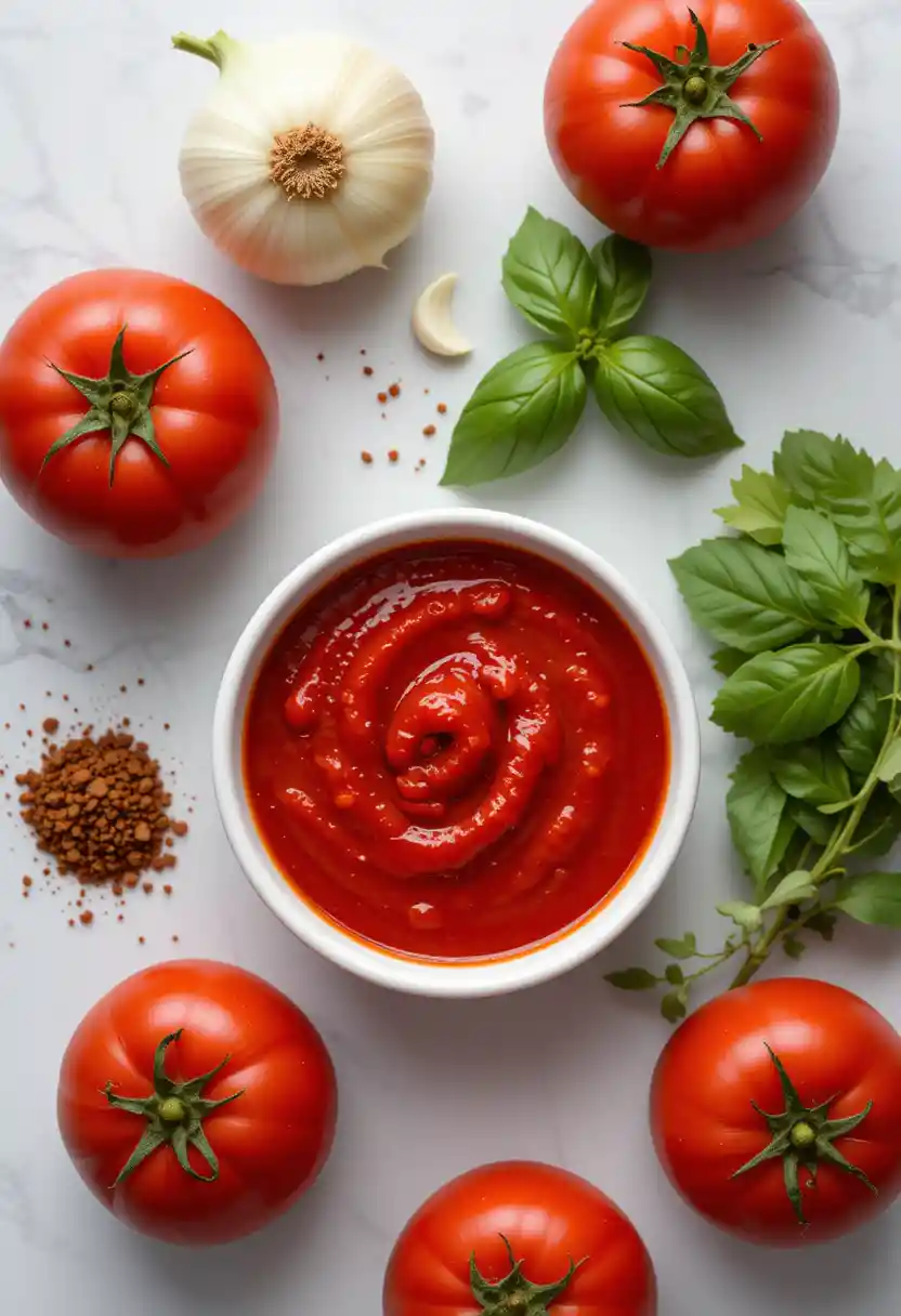 Ingredients for spicy marinara sauce
