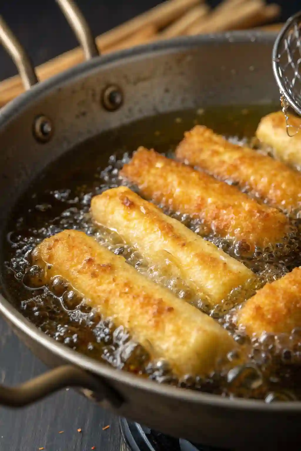 frying cheese sticks for marinara sauce