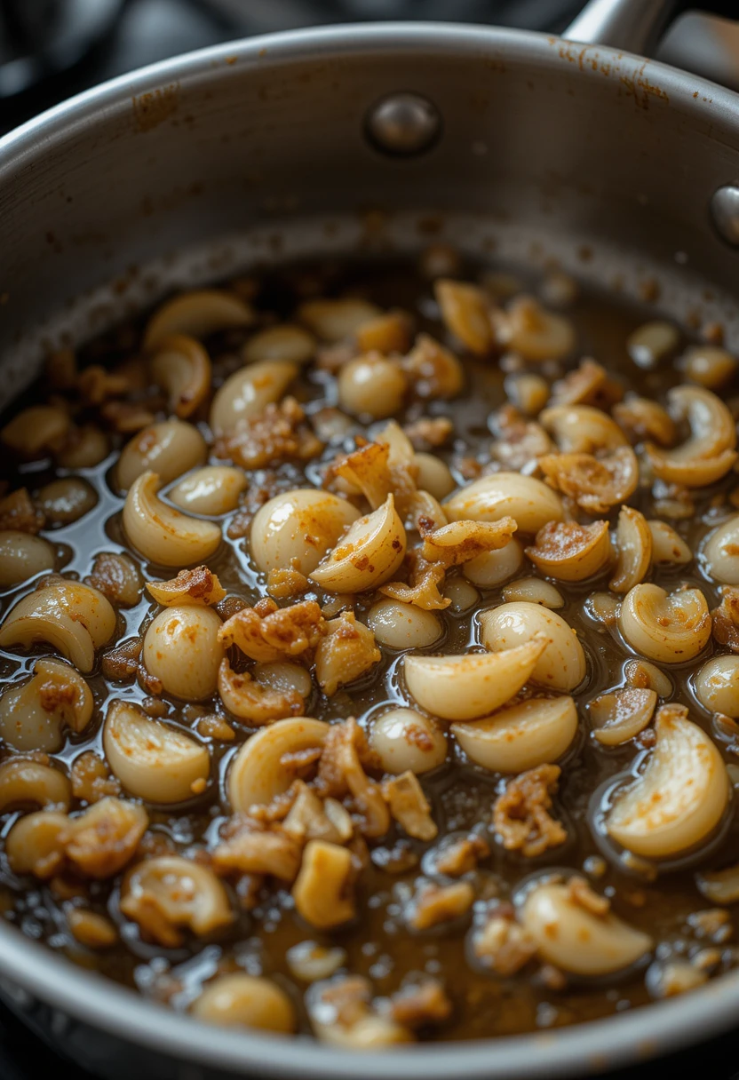 low-sodium-marinara-sauce-step1 Onion and garlic sautéed in olive oil for marinara sauce