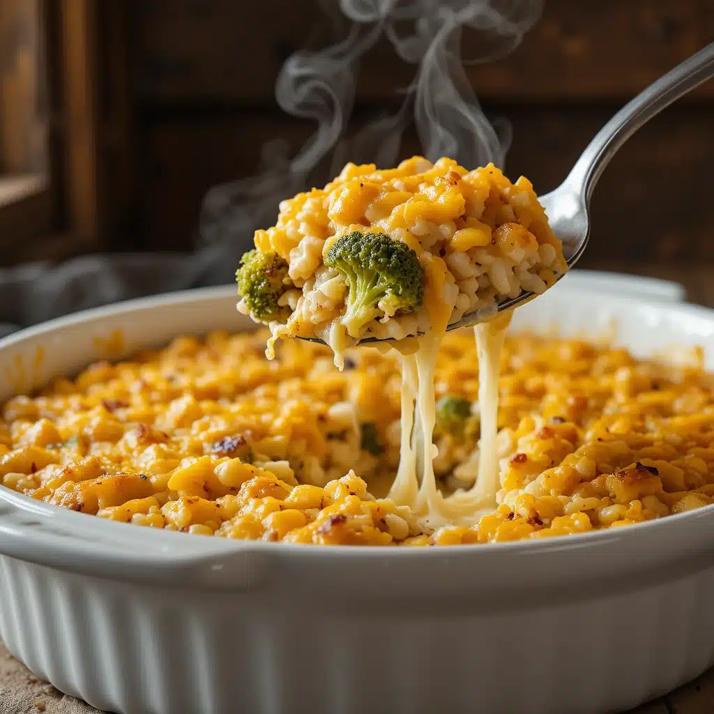 Chicken Broccoli Rice and Cheese Casserole