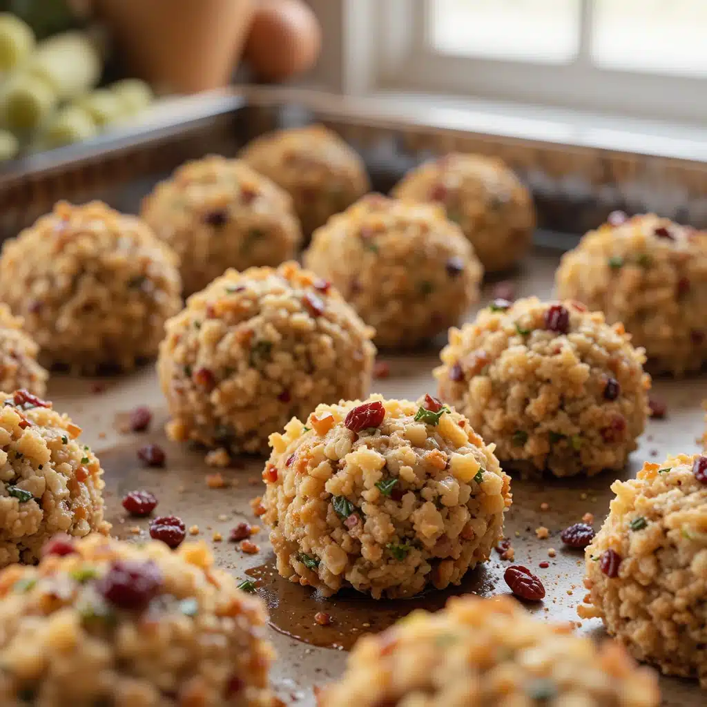 Cranberry Turkey Stuffing Balls