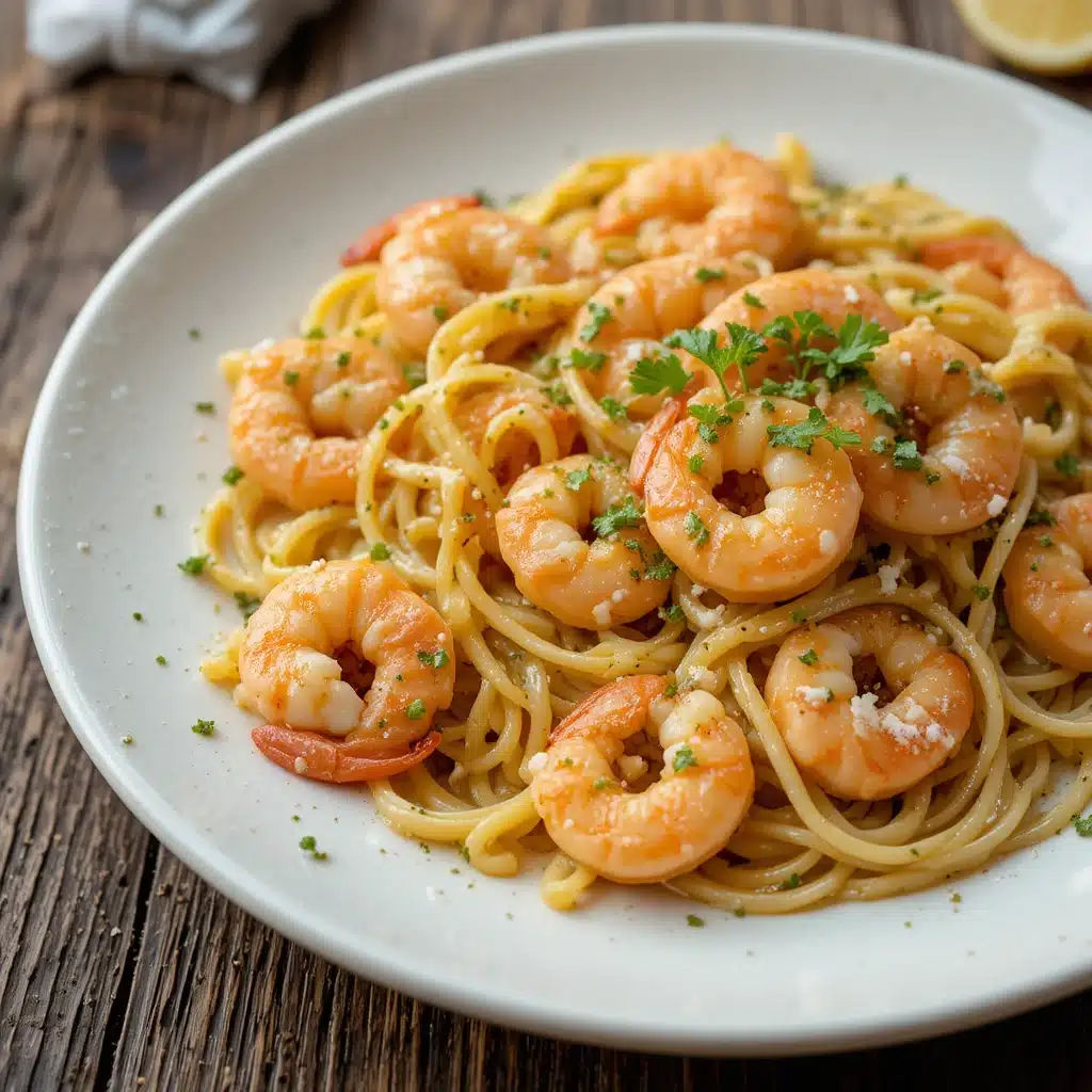 Garlic Shrimp Pasta Featured