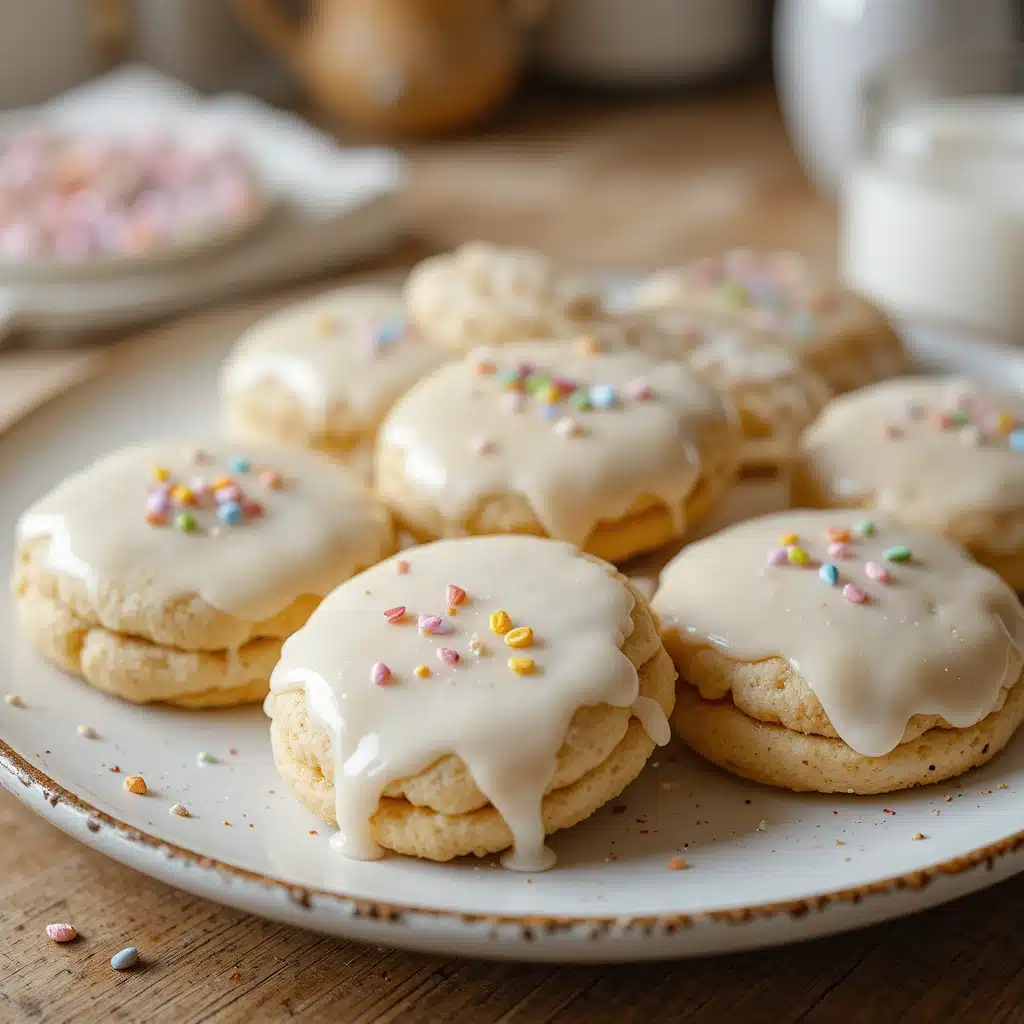 Soft Sugar Cookies with Vanilla Glaze