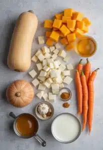 ingredients for autumn squash soup