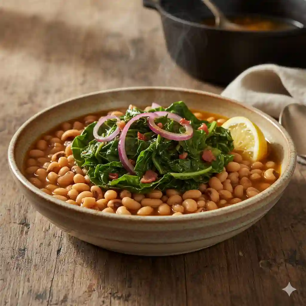 Black Eyed Peas with Greens