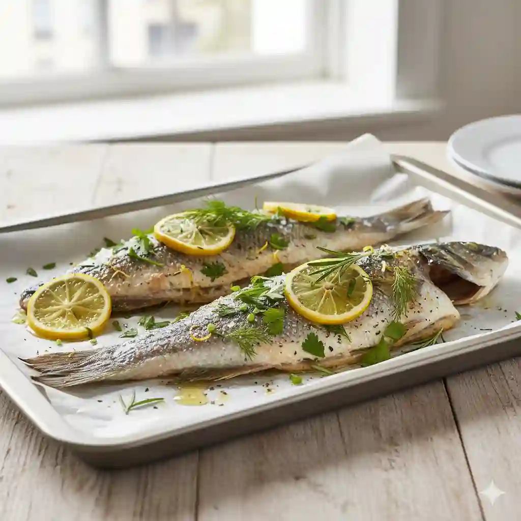 Herb Lemon Roasted Sea Bass