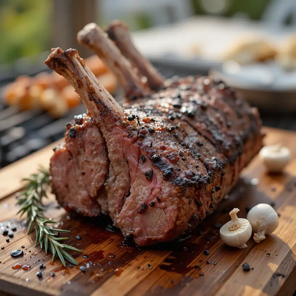 grilled rack of lamb with rosemary