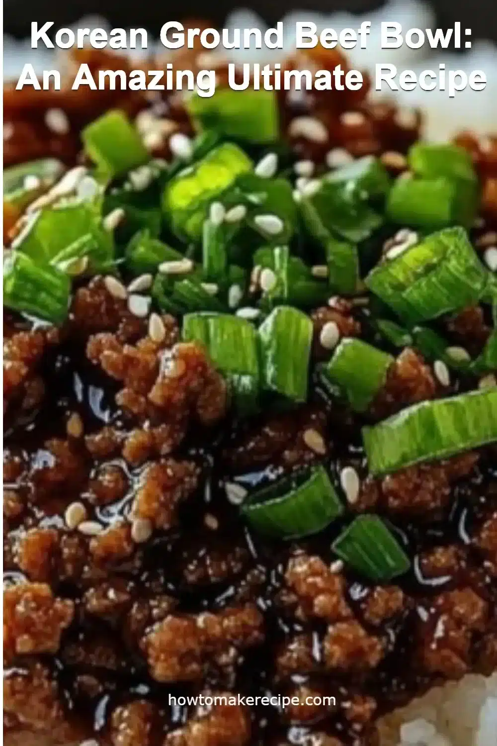 Delicious Korean Ground Beef Bowl served with vegetables and rice