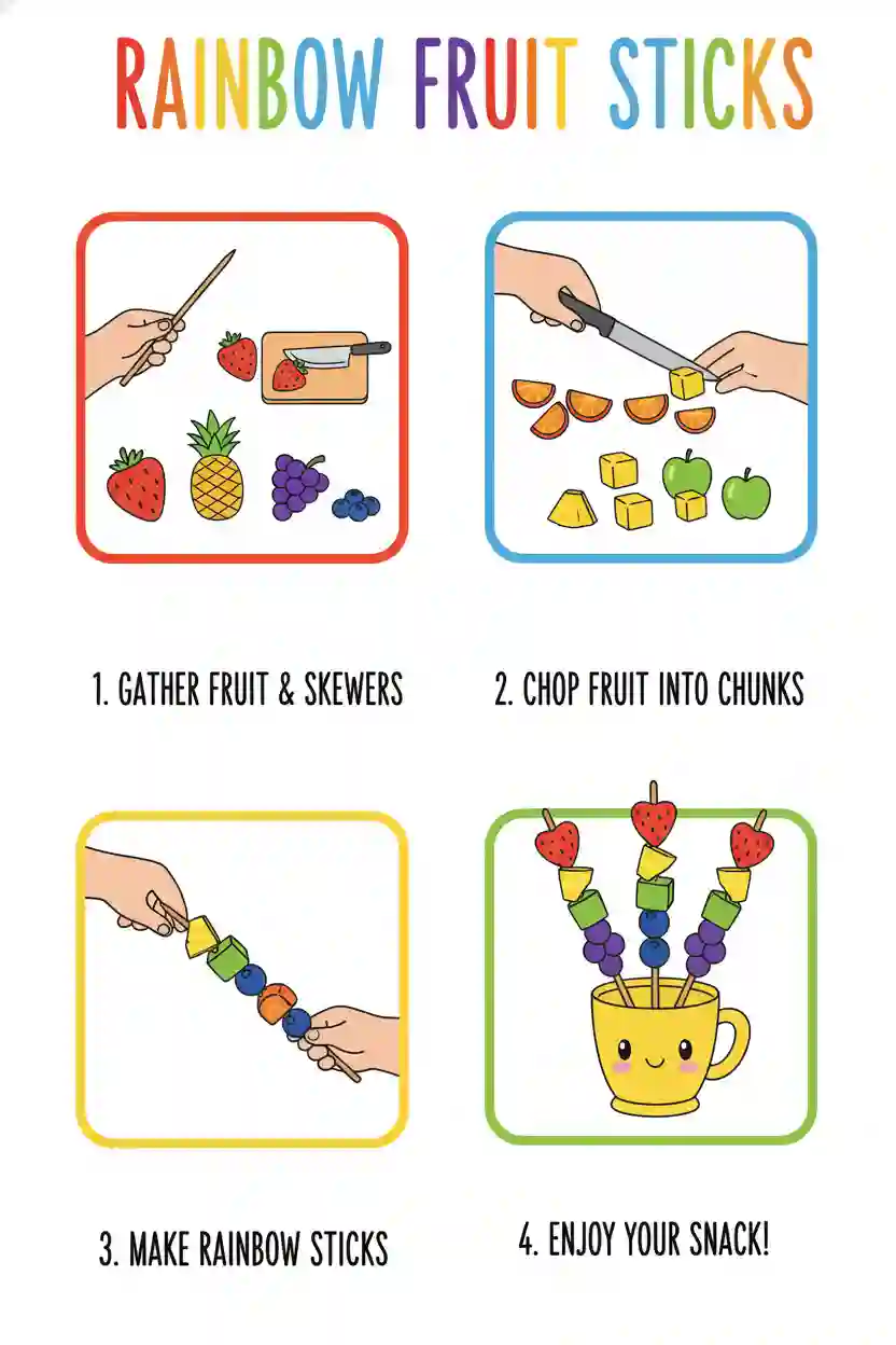 🟦🍭  Colorful Fruit Sticks