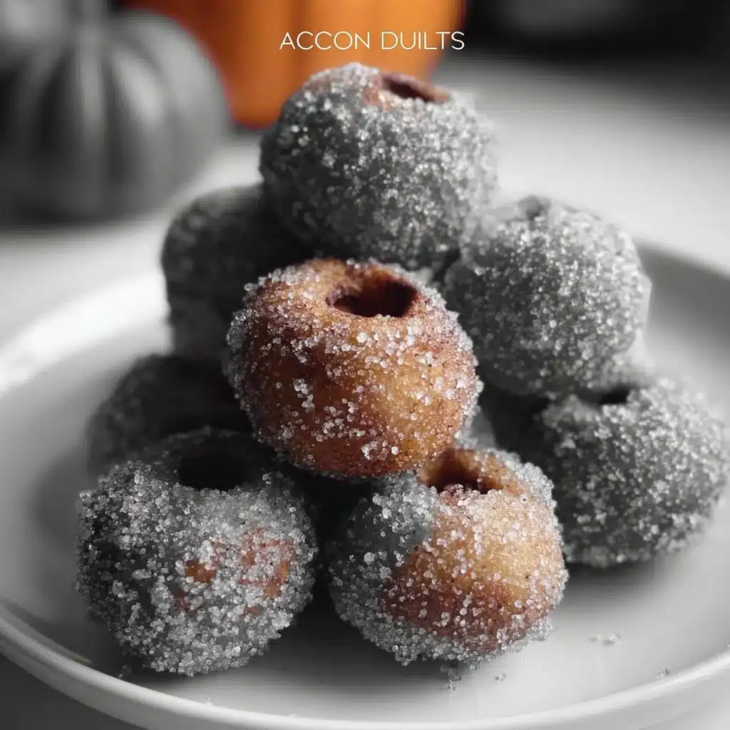 Delicious Acorn Donut Holes served on a plate, perfect for fall-themed treats.