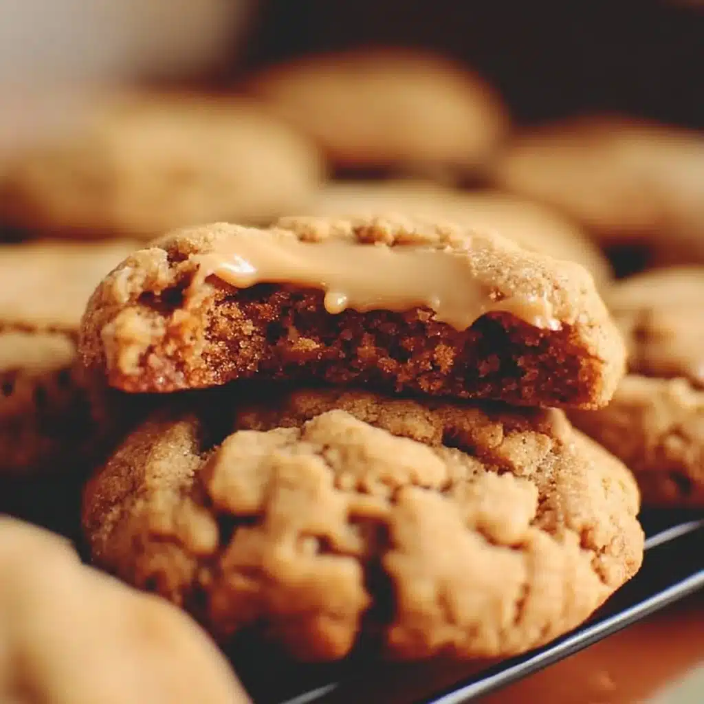 Freshly baked Brown Sugar Maple Cookies on a wooden table