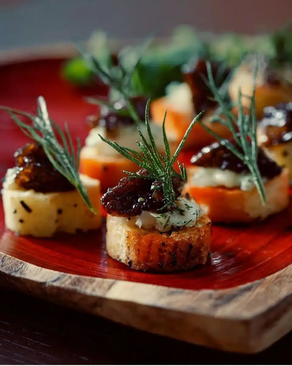 A platter of show-stopping appetizers for a festive gathering.