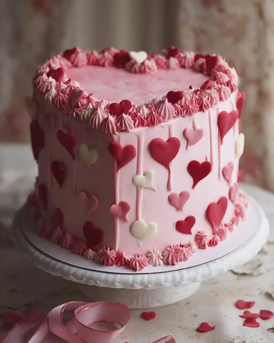 Delicious pink heart cake designs for celebrations and special occasions