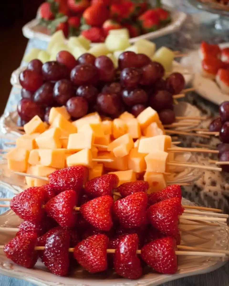 Assorted delicious snacks and treats for a baby shower celebration.