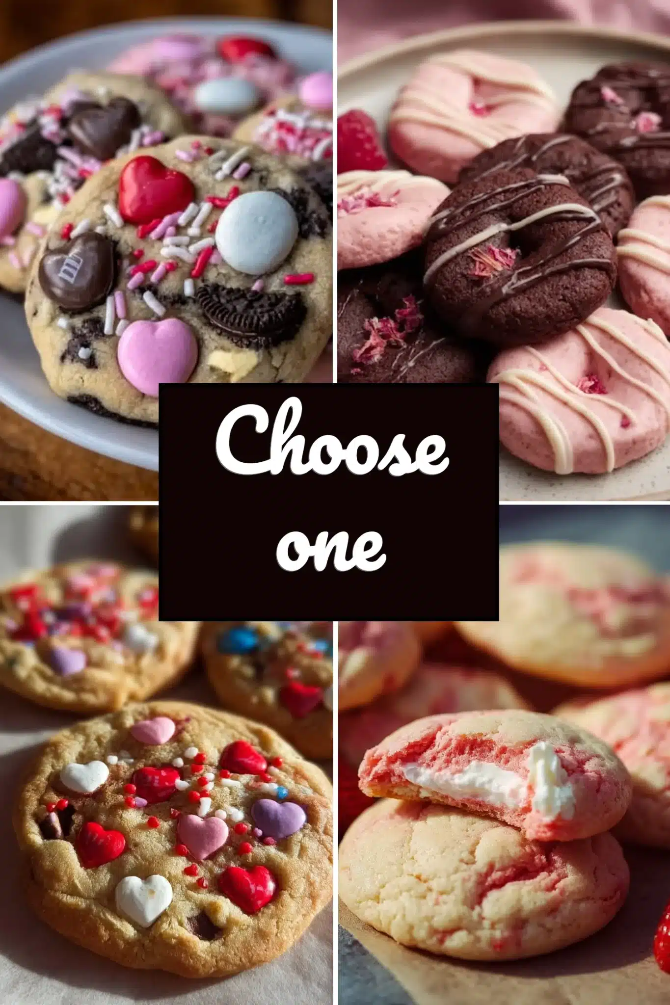 Valentine's Day cookie recipes featuring heart-shaped treats and colorful decorations.