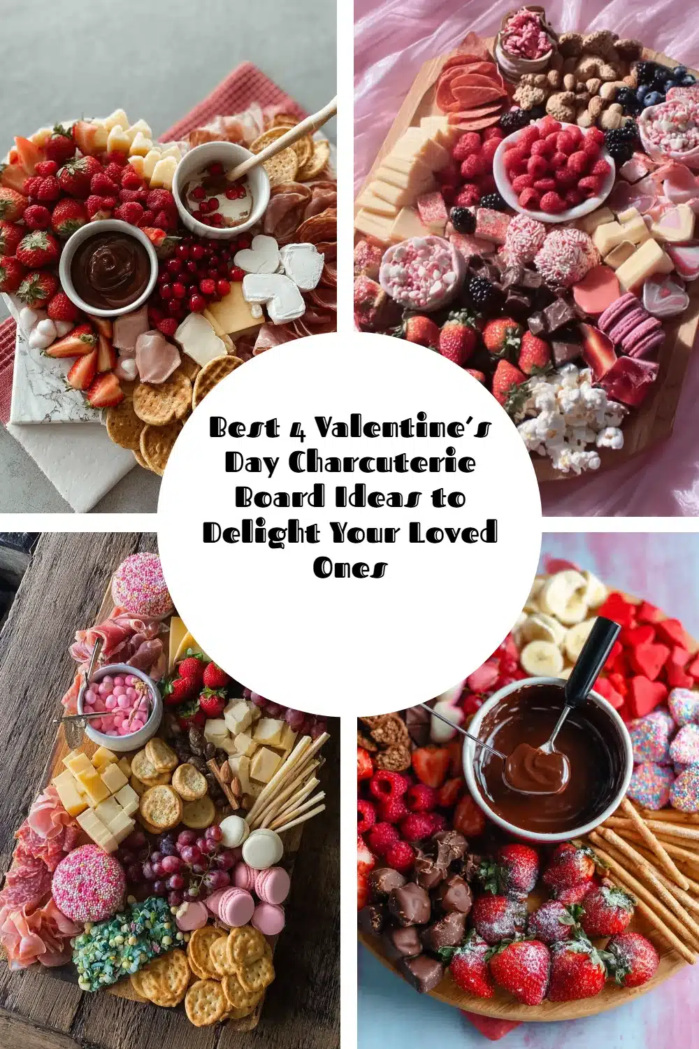 Elegant Valentine's Day charcuterie board filled with cheeses and chocolates