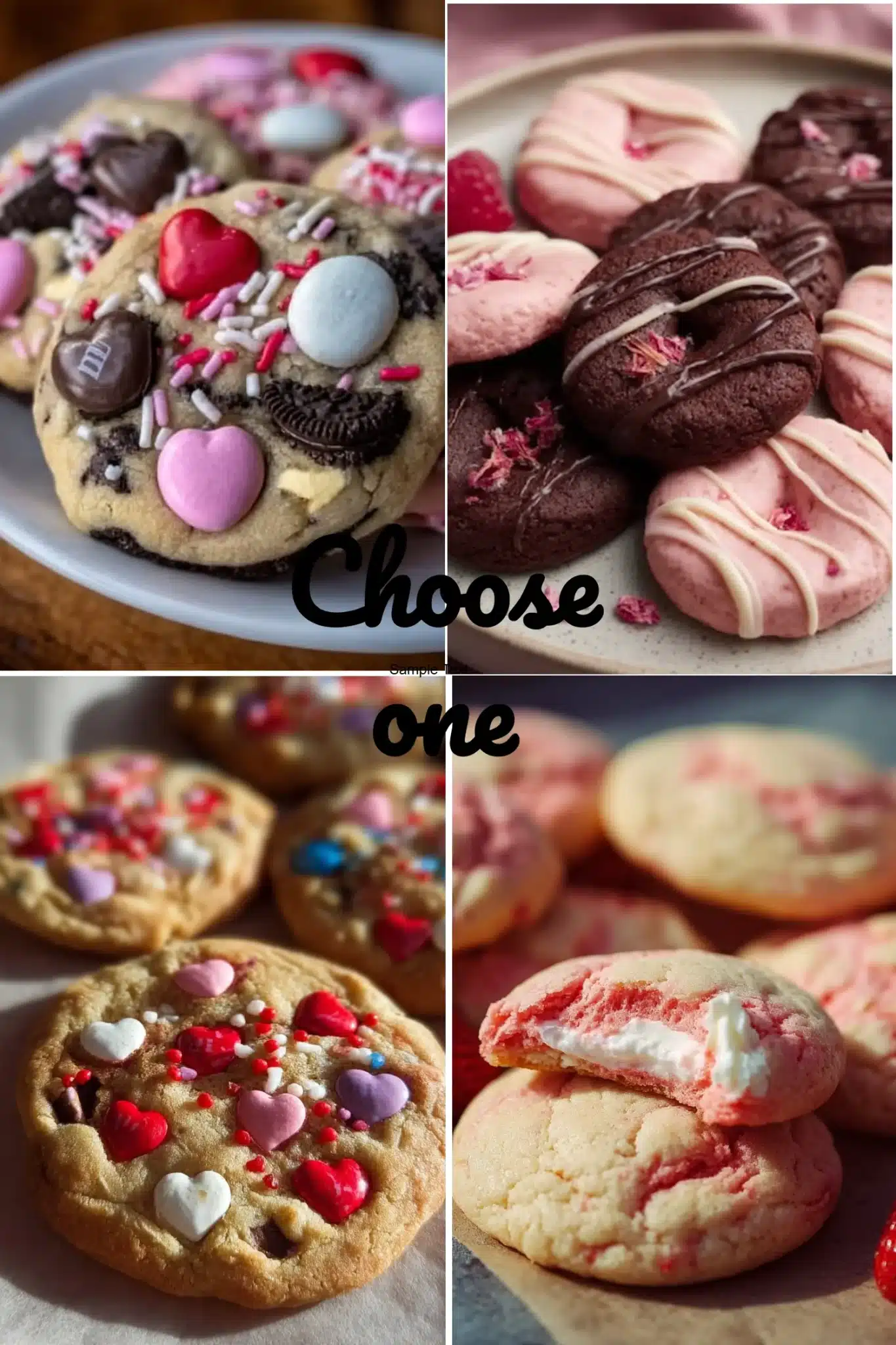 Delicious Valentine's Day cookies on a festive table