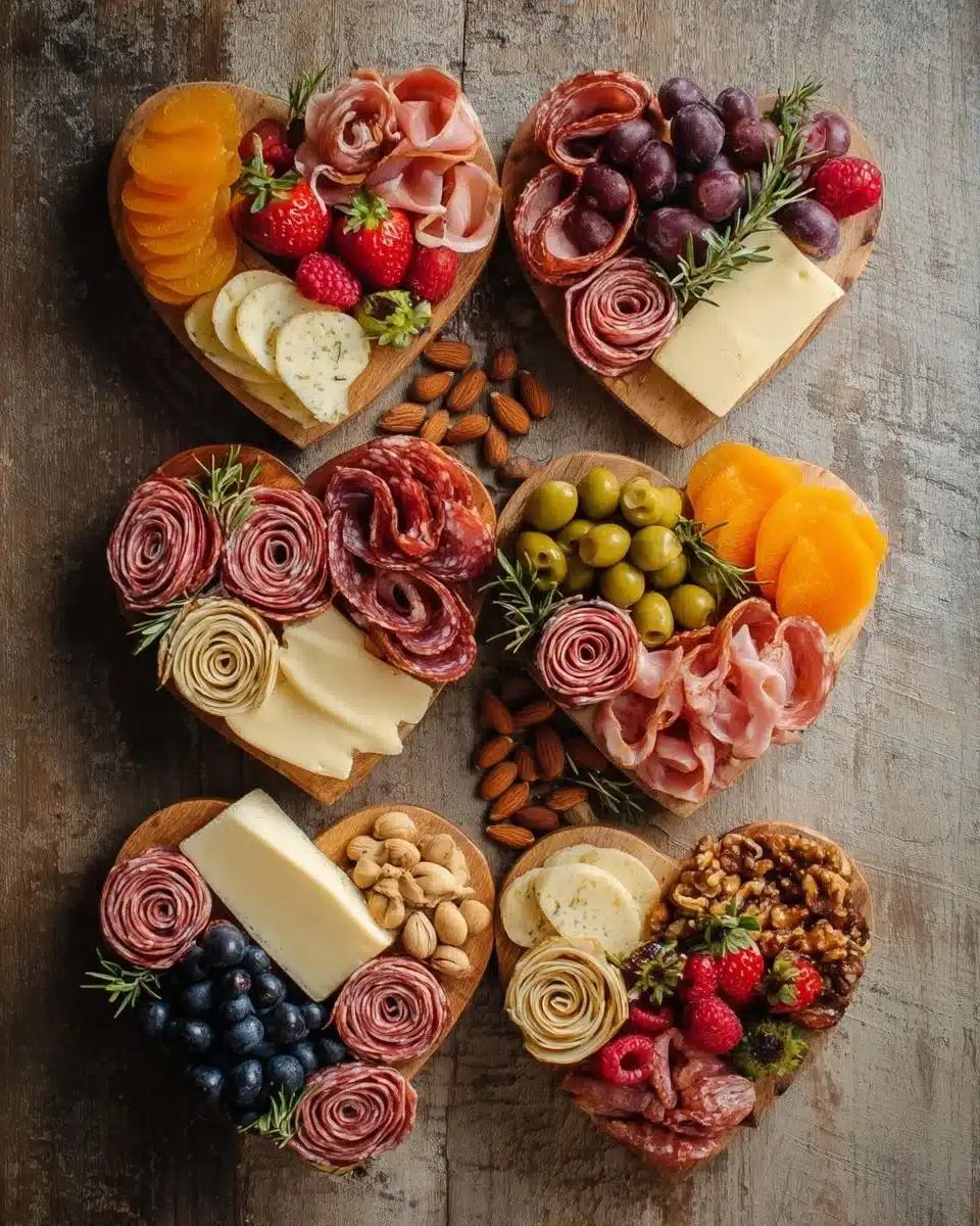 Delicious charcuterie board featuring a variety of meats, cheeses, and sweets