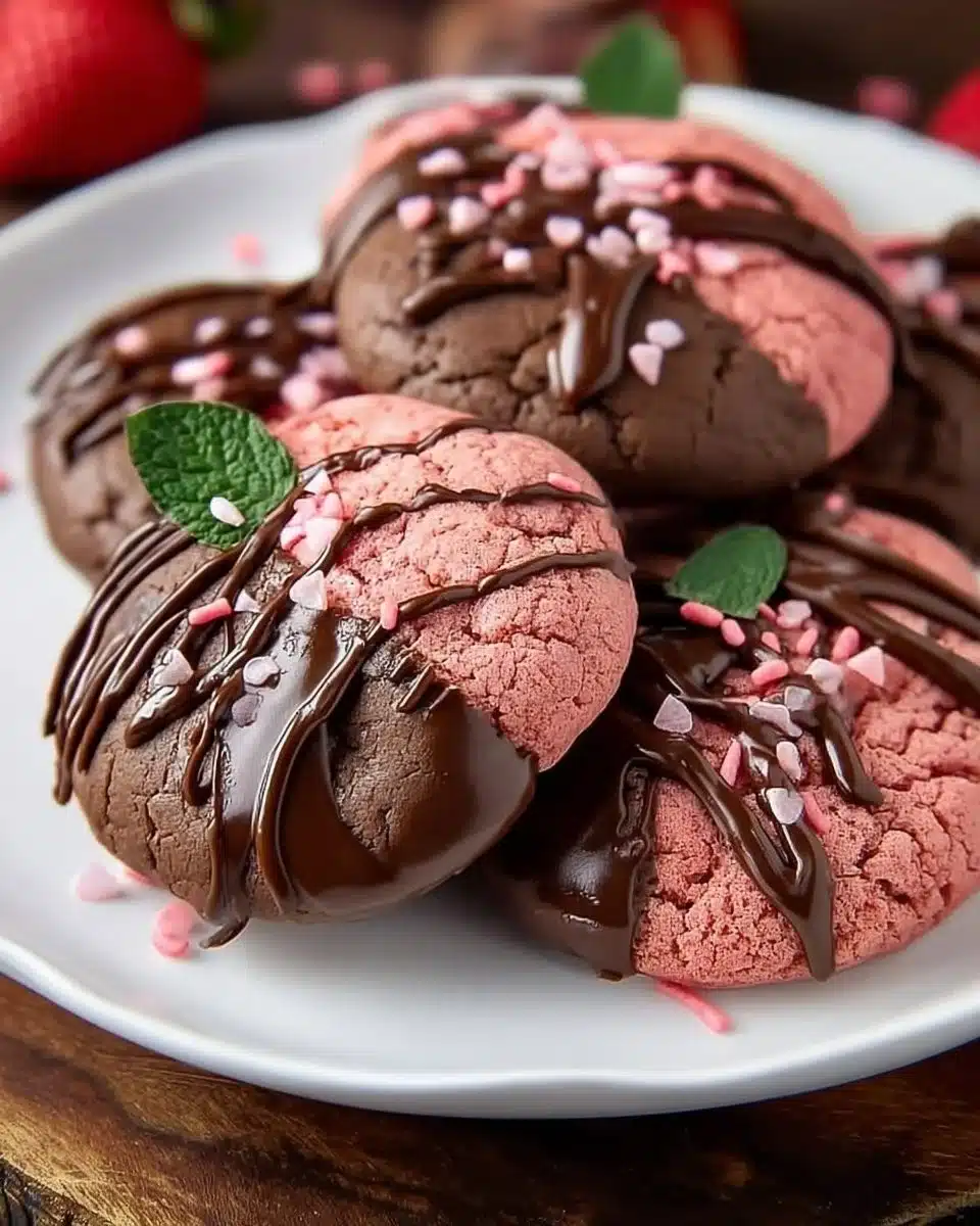 Chocolate Covered Strawberry Cookies