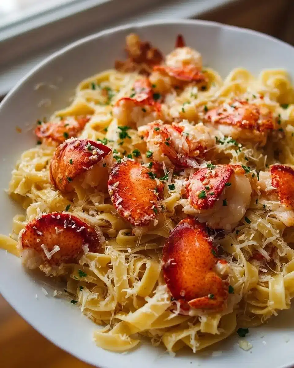 Garlic Butter Lobster Pasta