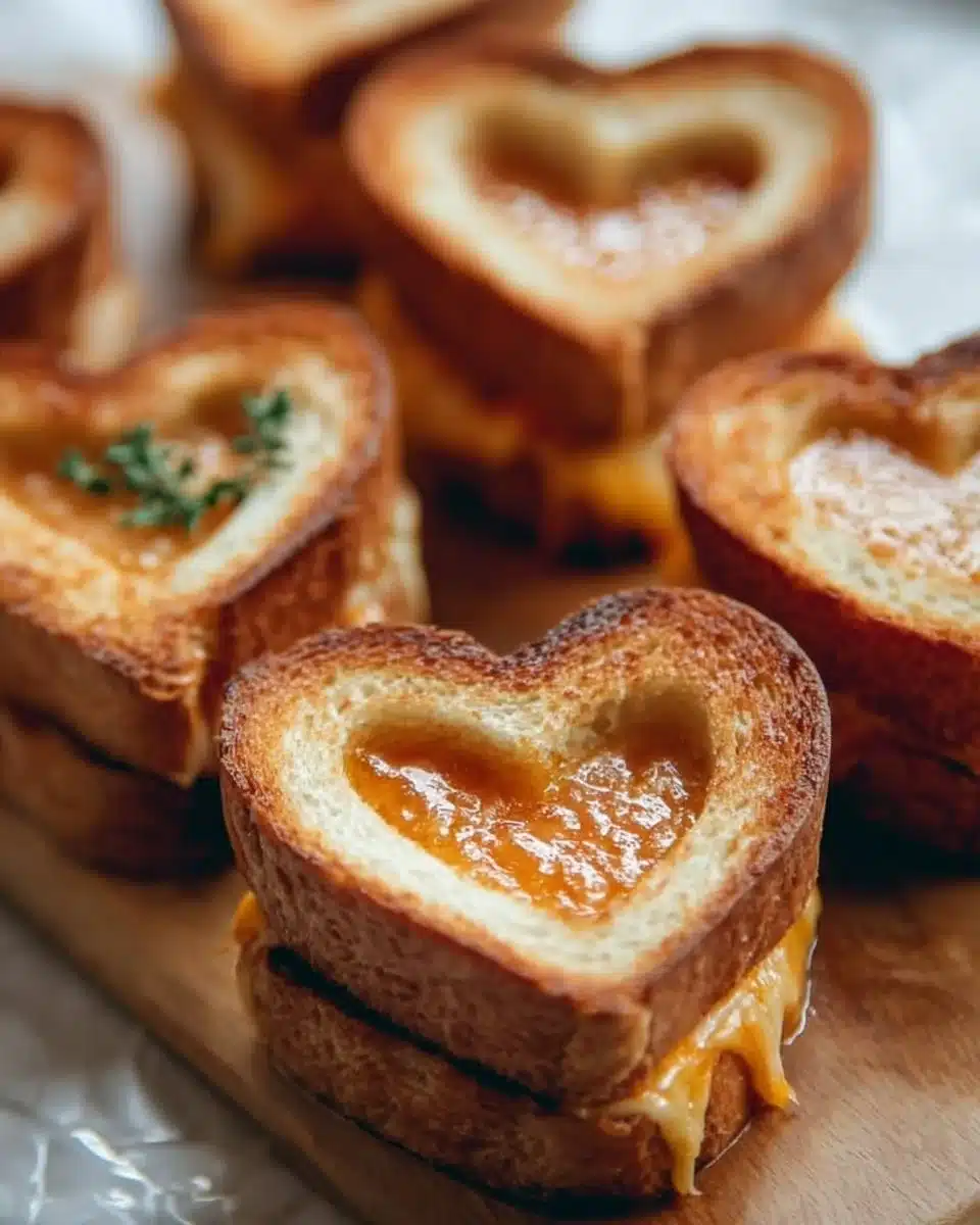 Mini Grilled Cheese Hearts