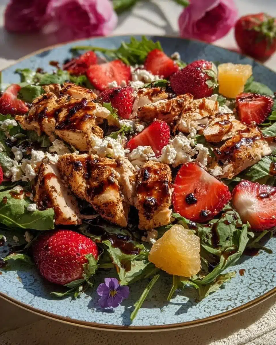 Delicious Strawberry Chicken Salad with fresh ingredients