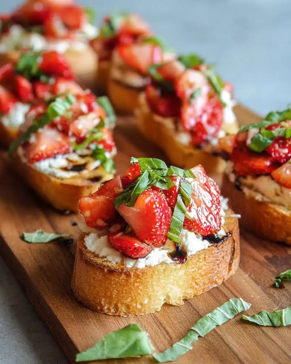Strawberry Goat Cheese Bruschetta