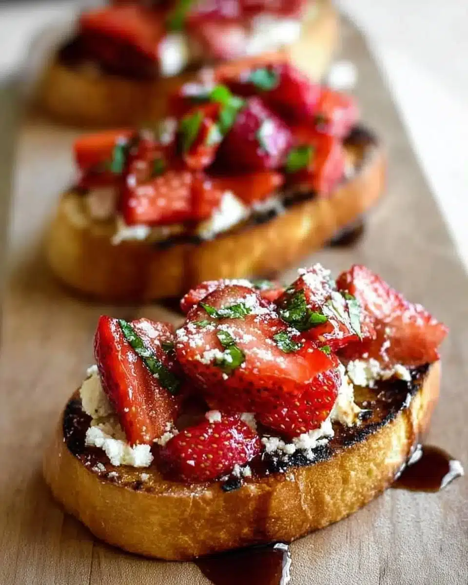Strawberry Goat Cheese Bruschetta