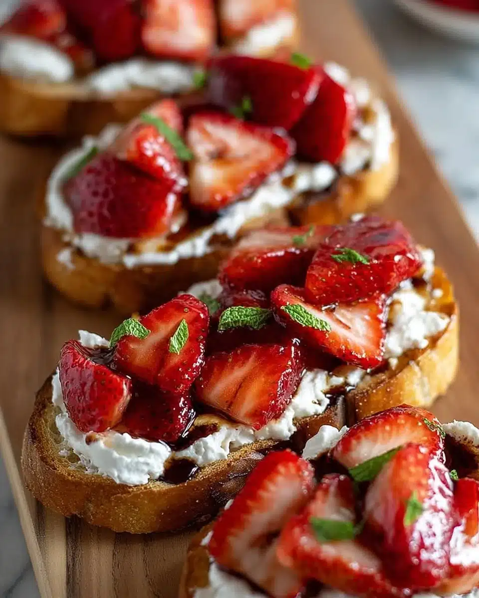 Strawberry Ricotta Crostinis