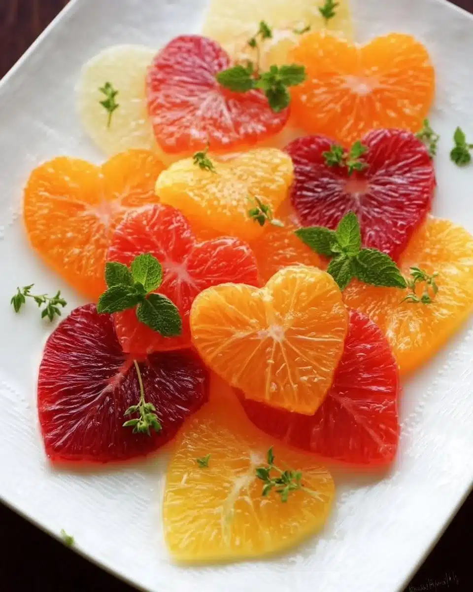A colorful Sweetheart Citrus Salad featuring a variety of fresh citrus fruits.