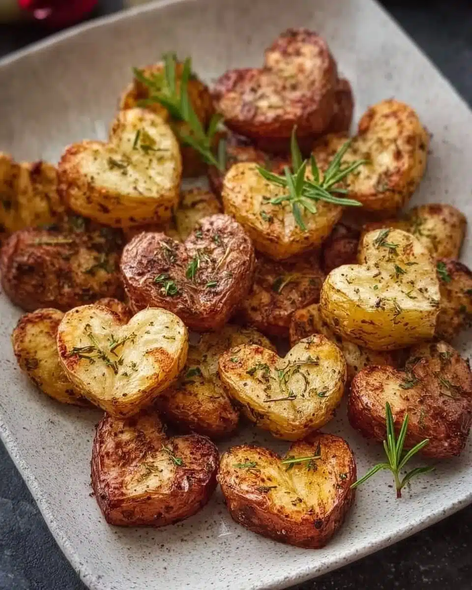 Valentine’s Day Air Fryer Heart-shaped Potatoes