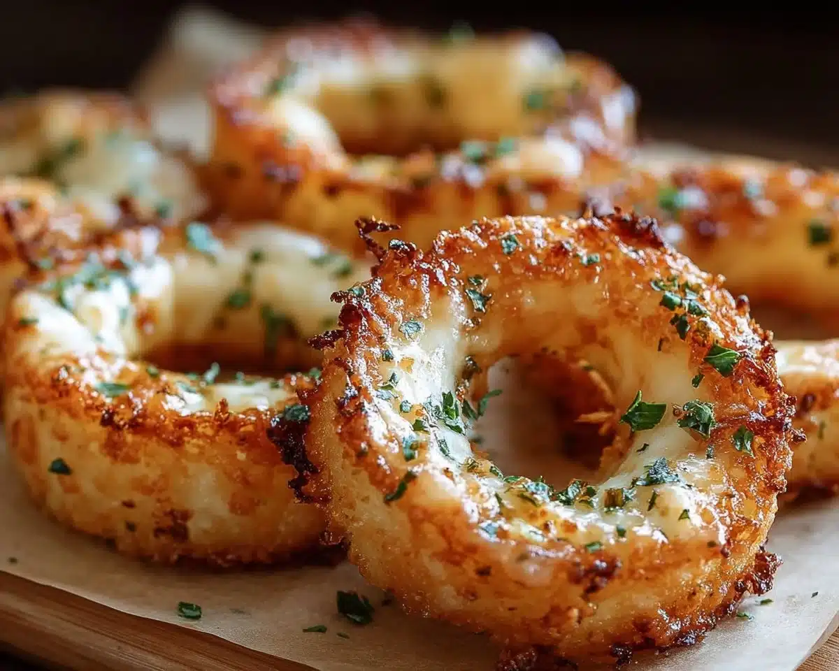 Baked Mozzarella Onion Rings