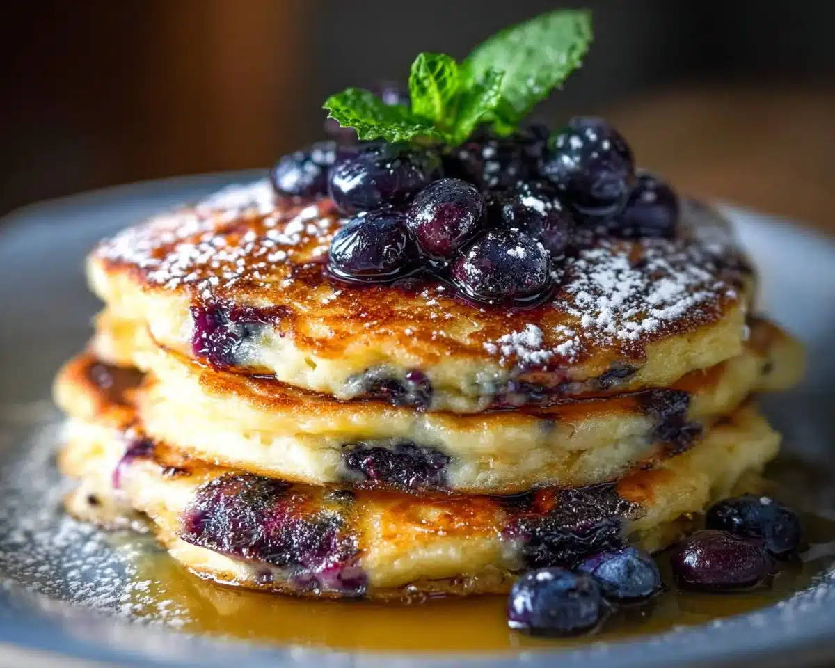 Blueberry Ricotta Pancakes