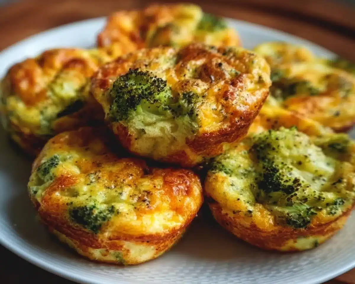 Broccoli Cheddar Baked Egg Bites