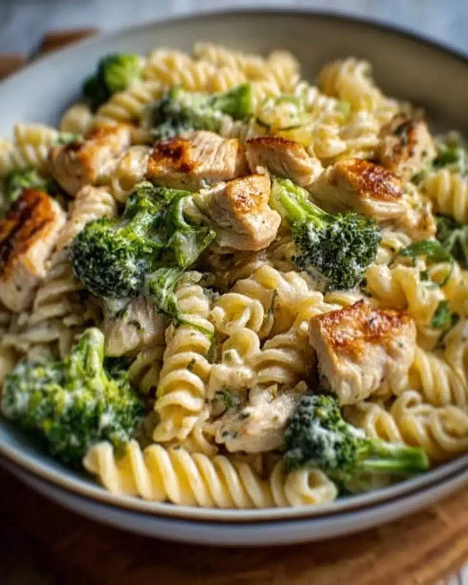 Creamy Rotisserie Chicken Broccoli Pasta