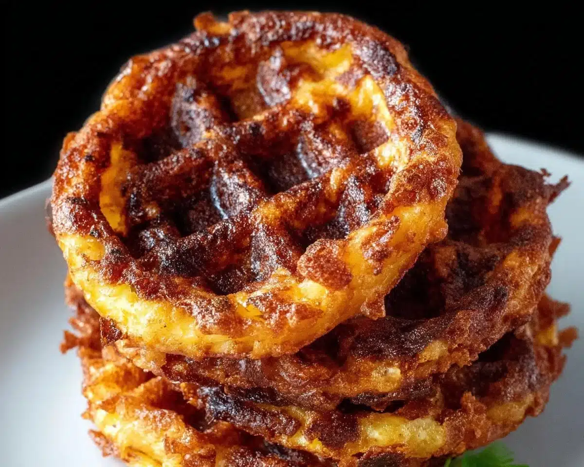 Crunchy Keto Onion Rings Chaffle