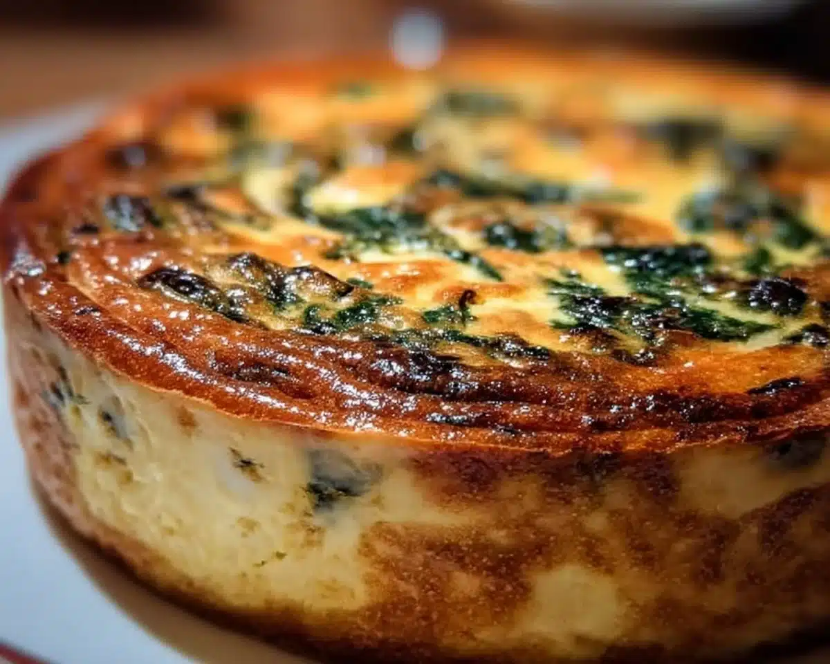 Crustless Spinach and Cottage Cheese Quiche