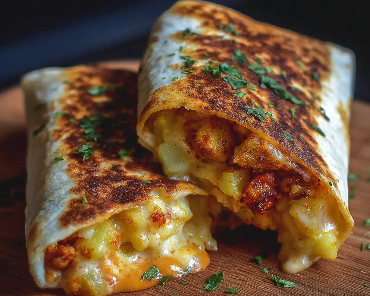 Easy Cheesy Potato Burritos