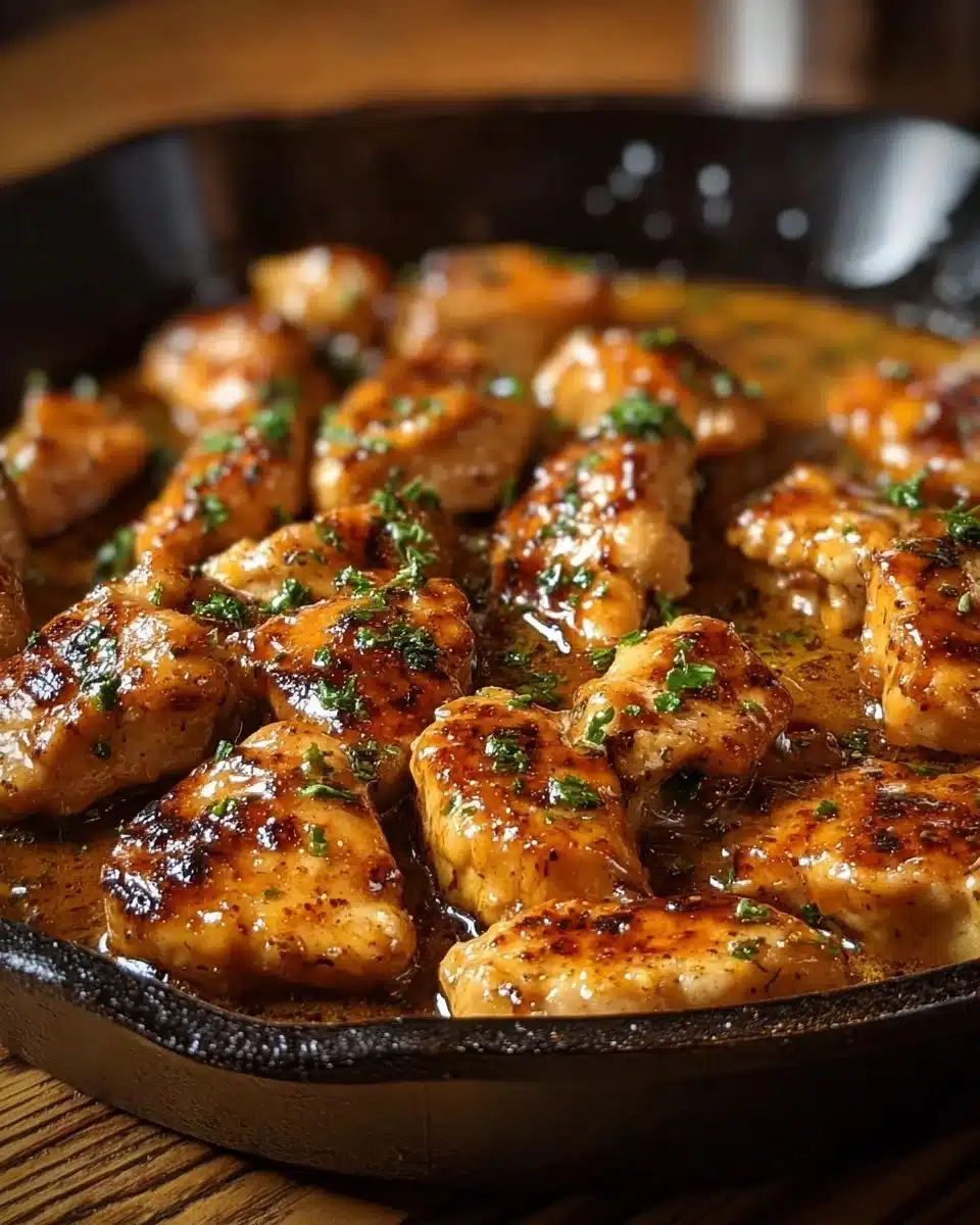 Texas Roadhouse-inspired Butter Chicken Skillet served in a vibrant dish
