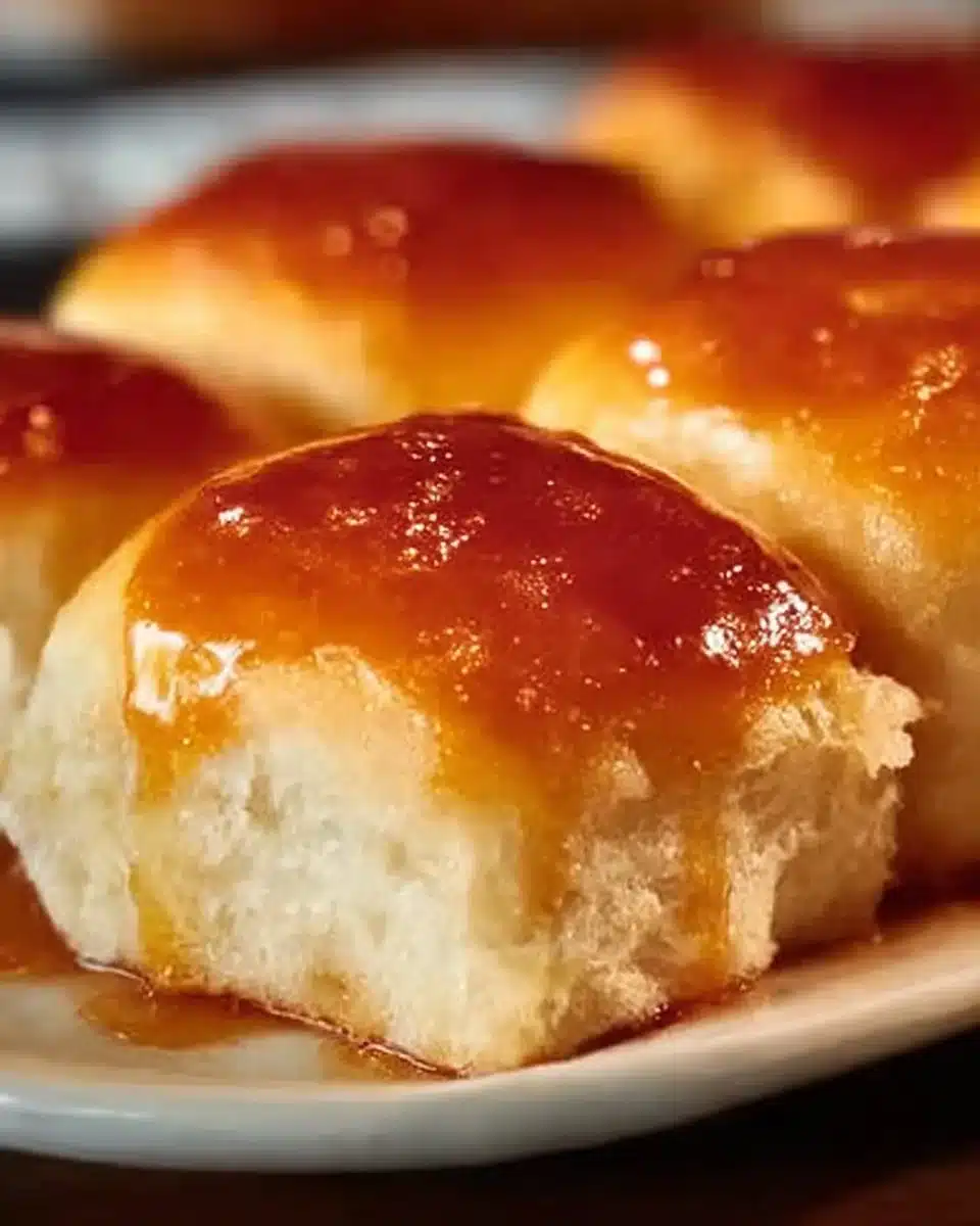 Fluffy Texas Roadhouse Rolls served with cinnamon butter