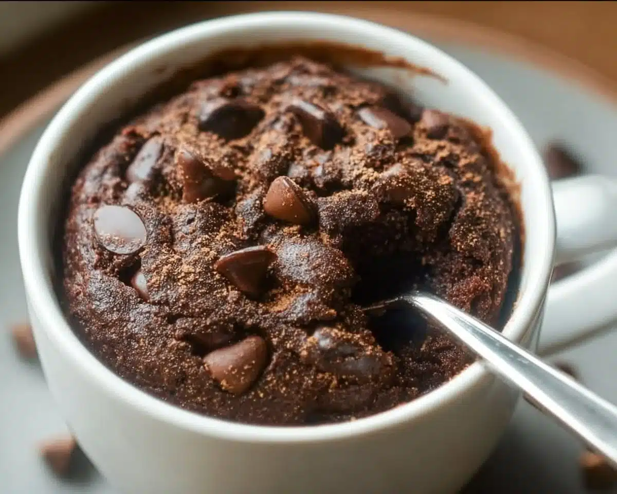 1 Minute Keto Brownie in a Mug