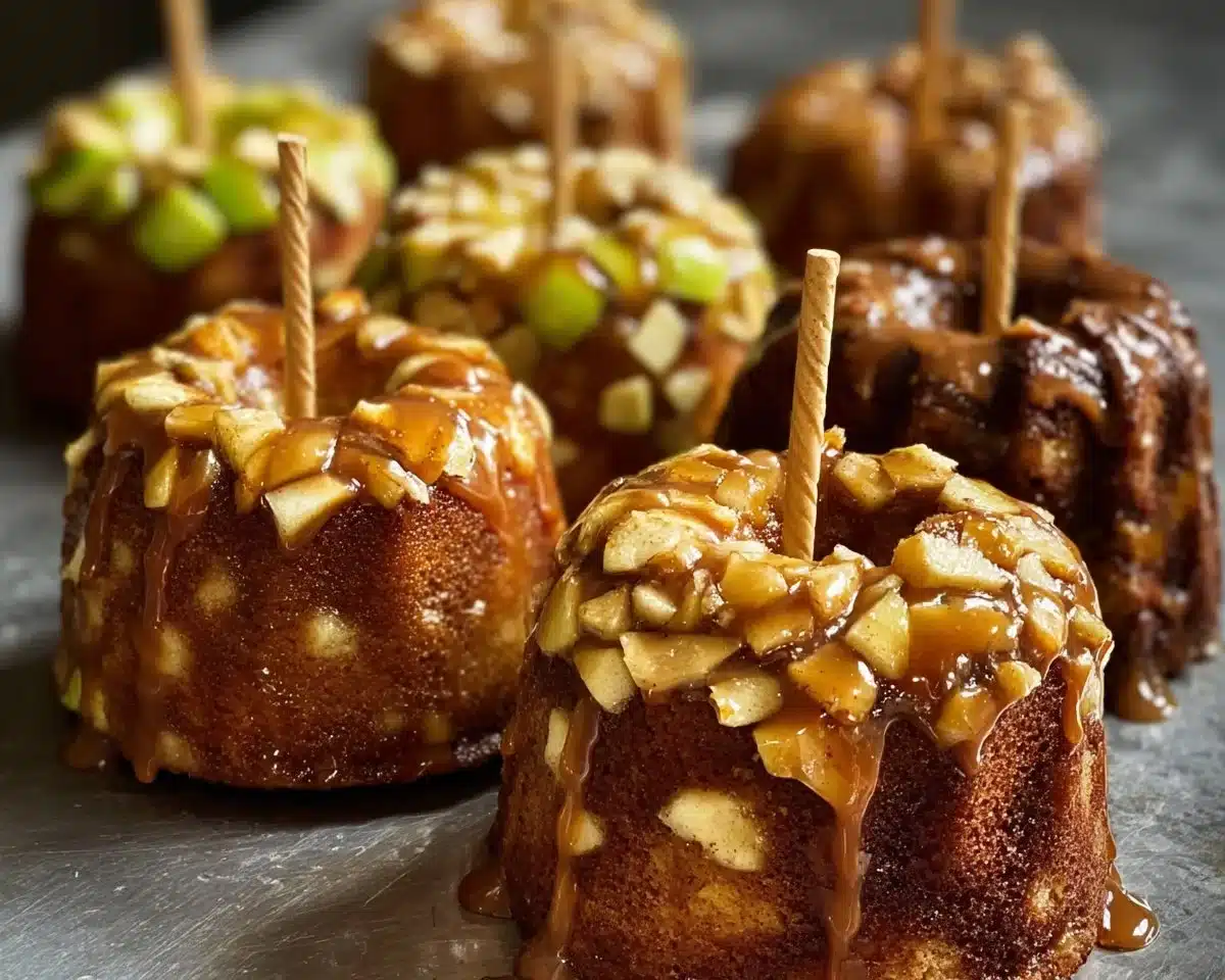 Caramel Apple Mini Bundt Cakes