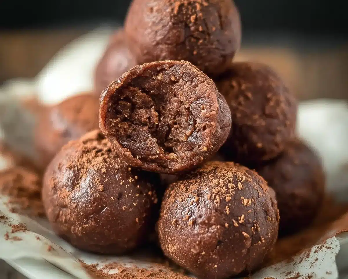 3-Ingredient Easy No Bake Brownie Bites